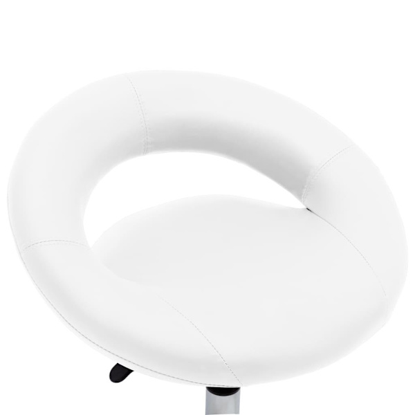 vidaXL Snurrestol Hvid Kunstlæder white 6550