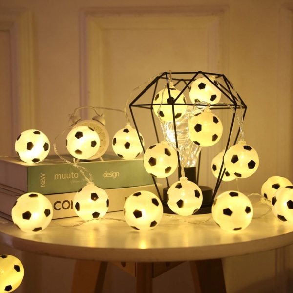 4m LED Soccer Balls String Lights Garland USB Powered Football