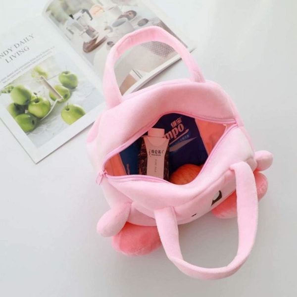 Pink Plush Bag Makeup Organizer Purse Storage Bags Star Tote