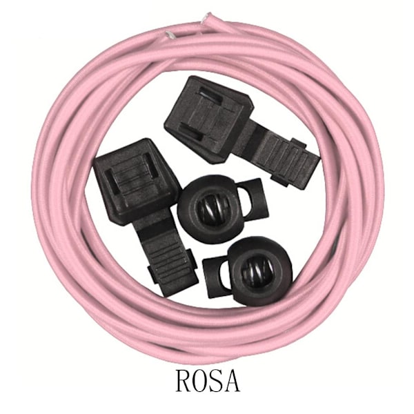 Elastiske Skolisser (Inkludert Lås) Lengde: 100cm Rosa