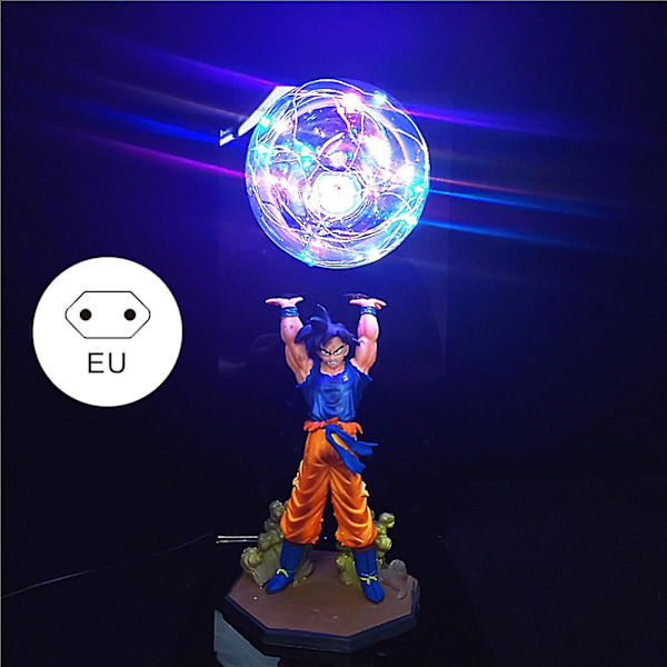 Dragon Ball Lampe Goku Power Bomb Luminaria Skrivebordslampe Dekorativ Lys Barn LED Natlampe Til Soveværelse EU Stik EU Plug Multicolour