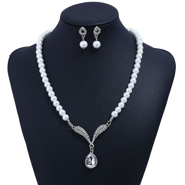 Bröllop brud smycken Set Legering Diamond Pearl halsband