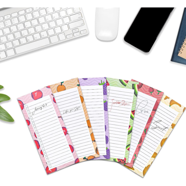 Magnetisk notesblok til køleskab, to-do-liste, indkøbsliste, Planner Notebook (21,5*9 cm)
