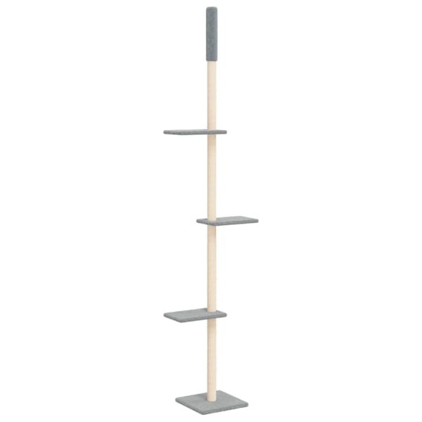 vidaXL Gulv-til-tak kløsetre lysegrå 267,5-297,5 cm Grå 6050