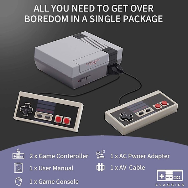 Klassisk retro spelkonsol Mini videospels konsol med 620 spel - Från Output_as