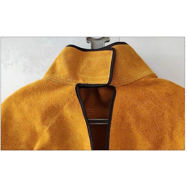 Ocean (2XL-120cm) Unisex svetsförkläde i kohud - gul med ärmar