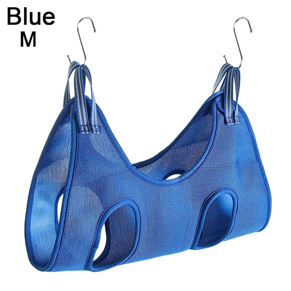 Pet Grooming Hammock Cat Restraint Bag BLUE M - on stock blue