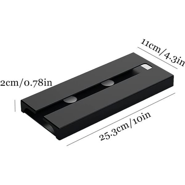 IC 2-pack plast vinglassholder, svart skap Hängende vinglassholder