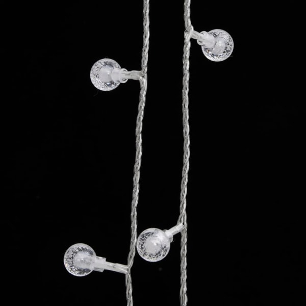 Ljusslinga 40 m bollar 400 LED varmvit 8 funktioner Vit