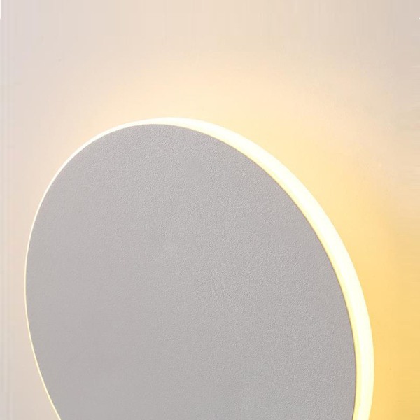 Rund LED-væglampe med moderne touch-switch til stue, soveværelse, indretning