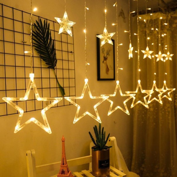 LED-lyslenke med 12 stjerner