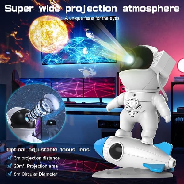 Astronaut Galaxy Projektor Stjerneklar Himmel Astronaut Lys Touch-FA-