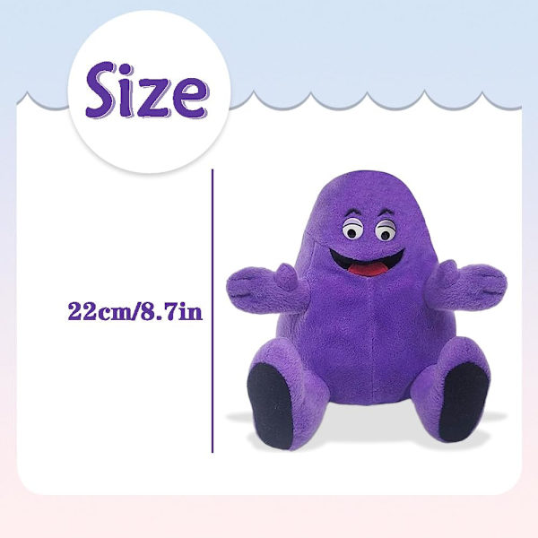 Grimace Shake Gul Hat Plysch Legetøj Plushie Fyldt Dyr Legetøj Dock