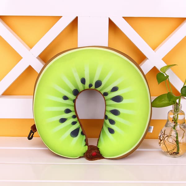 U-formad resekudde Nanopartiklar Nackkudde Vattenmelon Citron-FA2-