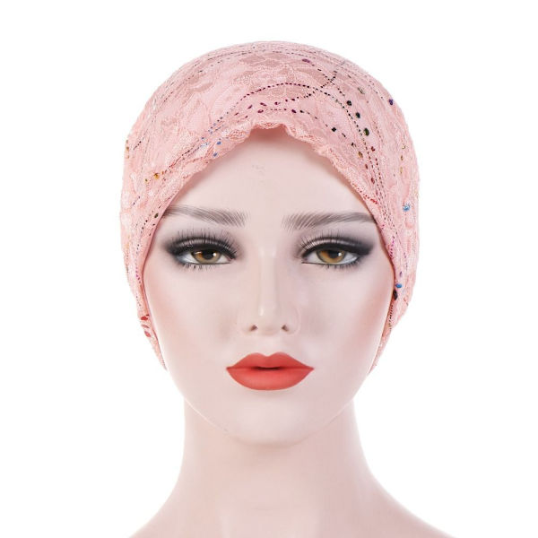 Turbaanihattu Pehmeä Moottoripyörähuppu VAALEANPUNAINEN pink