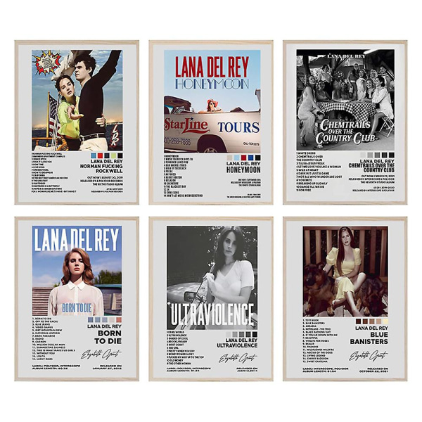 Lana Del Rey Album Plakat Musik Album Ldr Plakat Til Værelse Æstetisk Lærred Vægkunst Soveværelse Indretning