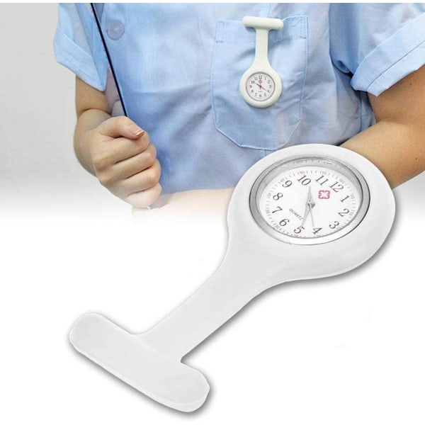 Nurse Pocket Watch Silicone & Stainless Steel Doctor Paramedic