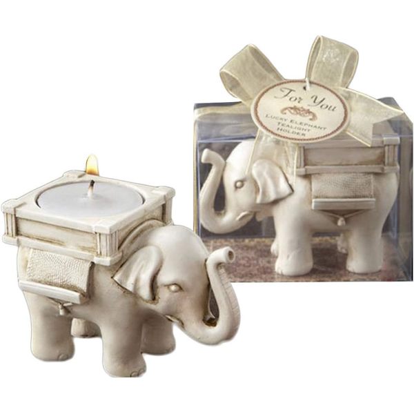 För födelsedag Votive Doftljus Set Om 2, Polyresin, Vit