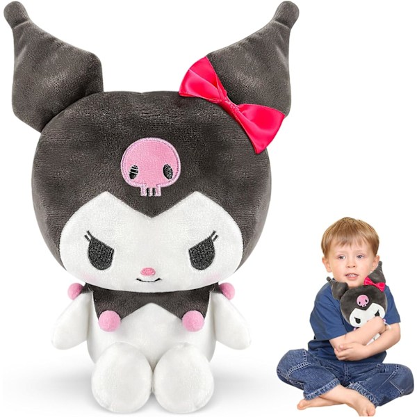 Kuromi plyschleksaker, Kuromi plyschdocka, Kulomi Sanrio plyschleksaker, Kuromi plyschdocka Söt Anime gosedjur för barn Present