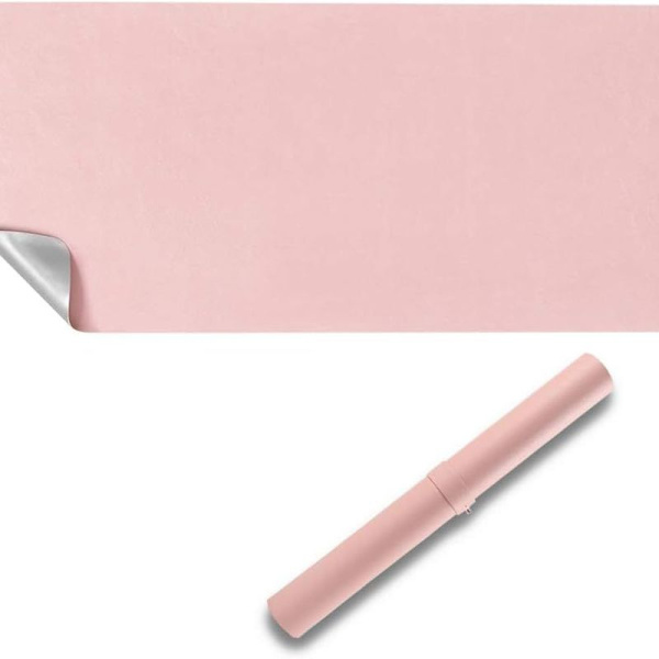 Skrivbordsunderlägg Dubbelsidig 80*40cm PU Bordsunderlag Rosa + Silver