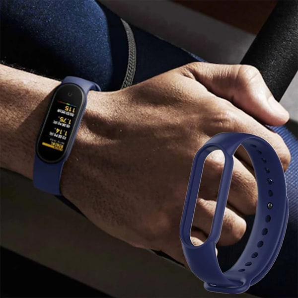 3st klockband för Mi Band 7 6 5 4 3 Armband Xiaomi Mi Band Rem Silikon Sport Ersättningsarmband Smartwatch Tillbehör svart 3PCS Mi band 4 black 3PCS