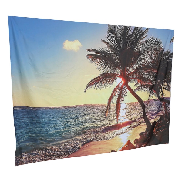 Hem Dcor Sommarsemester Gobeläng Sand Strand Gobeläng Seaside Landskap Mönster Gobeläng Landskap 200X150CM