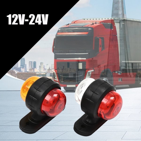 2st Sidomarkeringsljus Trailer LED Markeringsljus RÖD OCH VIT Red and White