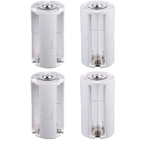 4st 3x AA till D storlek Cell Batteriomvandlare Switcher Adapter