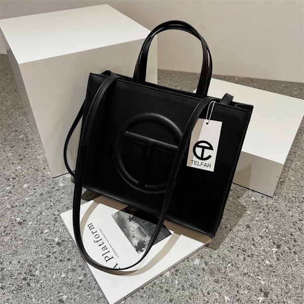 Telfar Axelväska Dam Retro Casual Mod Large 32cm black