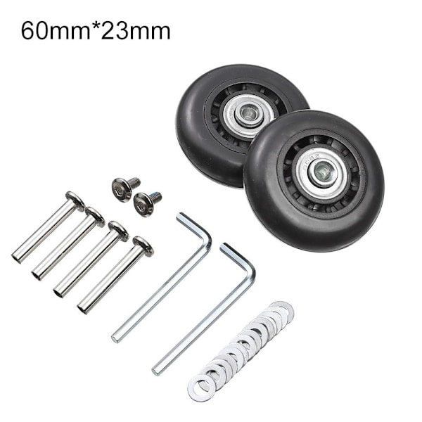 2kpl Vaihda pyörät Matkalaukun pyörät 60MM*23MM-FA5- 60mm*23mm