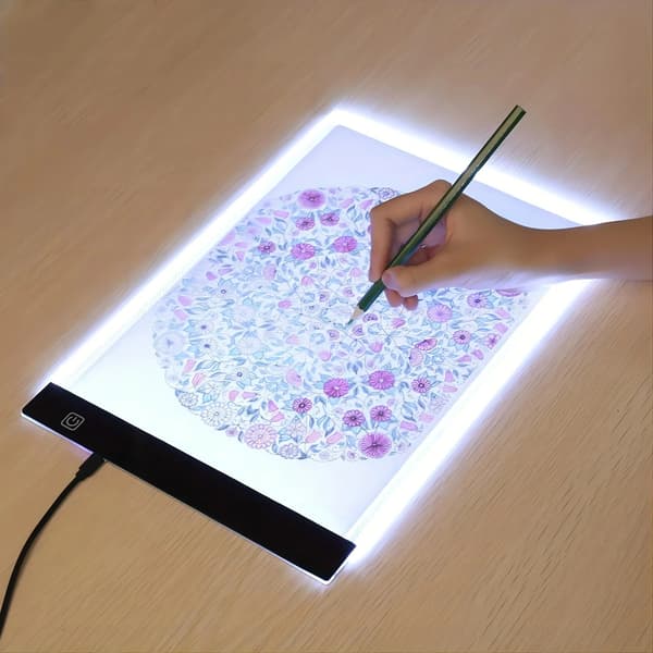 LED Lystavle A5 A4 A3 Tegneplade med 3 Lysstyrkeniveauer-FA-
