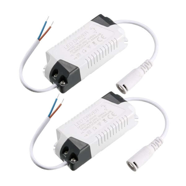 LED-drivrutin 18-25W konstant ström 300mA Power AC 85-265V Utgång 54-87V DC-kontakt Extern power LED-takljustransformator 2st