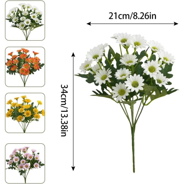 4 Kimppua Tekokukkia Daisy Kimppu Muovi Kukat Anti-