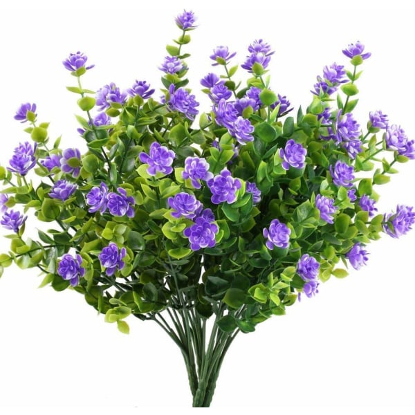 Artificial Fake Flowers, 5Pack Outdoor UV Resistant Greenery