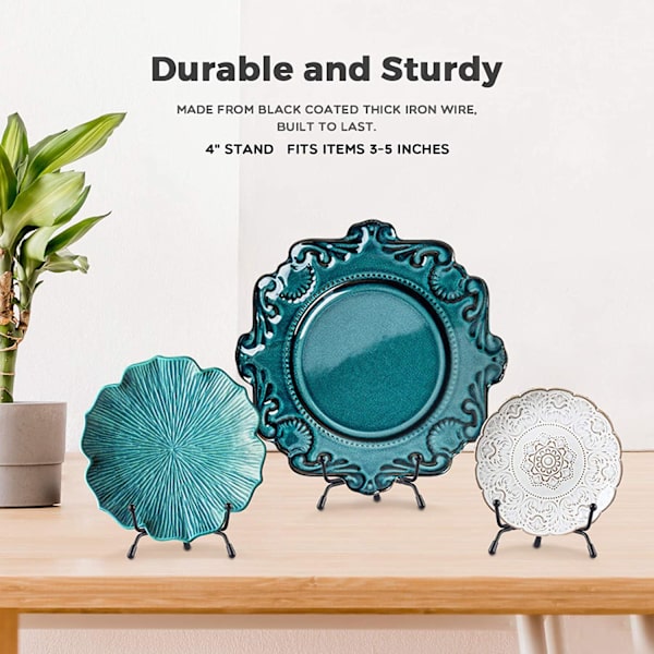 5 stk jern display stativ sort jern staffeli tallerken Di