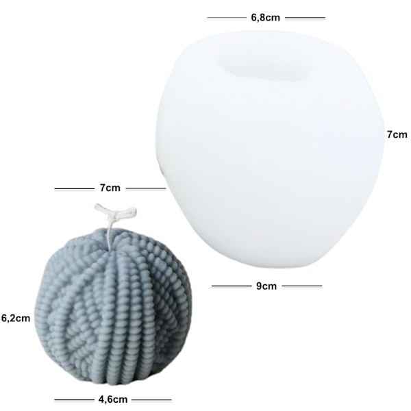 DIY - Lysestøbeforme - Silikonkugle - Støbeform - Lysform transparent