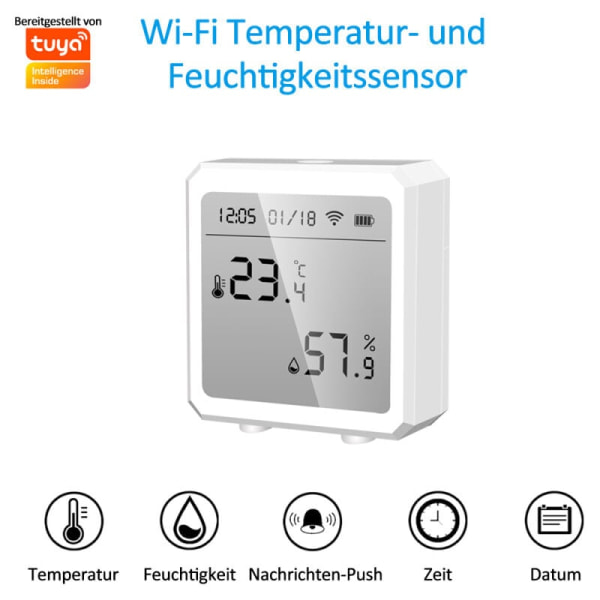 Tuya Smart WiFi Temperature Humidity Indoor Sensor Hygrometer Th