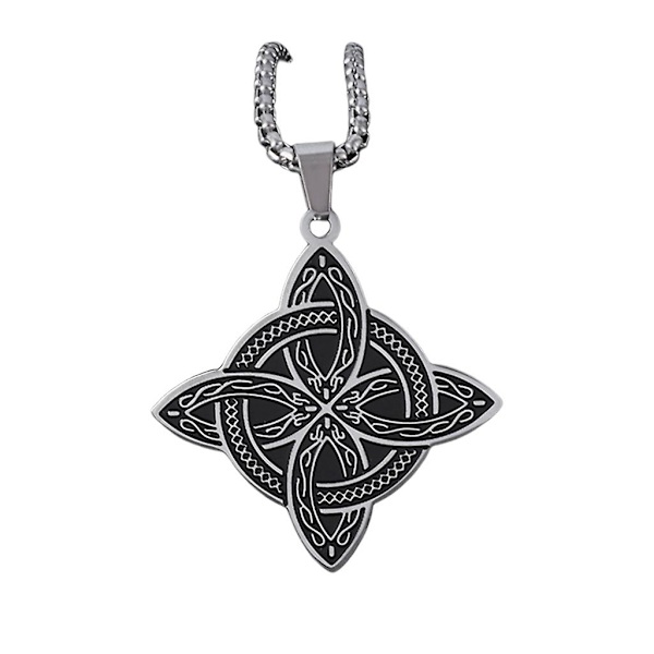 HHL  Halsband med häxknutsberlock Celtics Irish Amulet i rostfritt stål