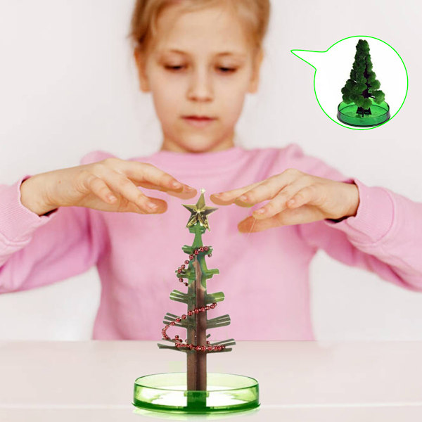 Magics Juletrær DIY-sett med søt form Interessant pedagogisk festleketøy Nyhet Gave til Jente Gutt Green Christmas Tree