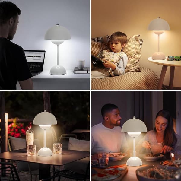 Moderne trådløs bordlampe - Touch Control, dæmpbar LED, til soveværelse/kontor-FA-