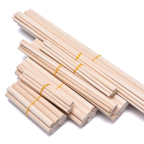 10 stk naturlige træ rundstokke tællepinde Dowel DIY Byg 10*200mm