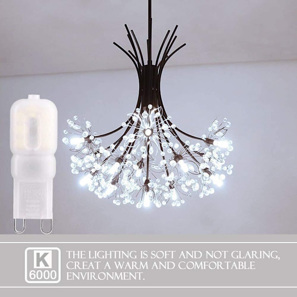 10X G9 LED-lampa Dimbar glödlampa 3W COOL LIGHT COOL LIGHT 3W cool light 3Wcool light