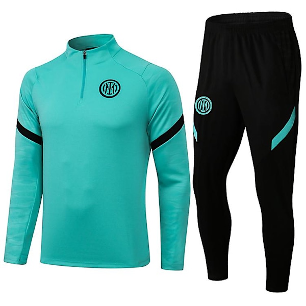 2122 Inter Milan Fotbollströja Träningsdräkt Set Långärmad xs