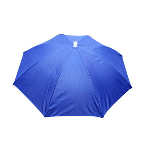 Vikbart paraply/solhatt med UV-skydd för camping Royal blue