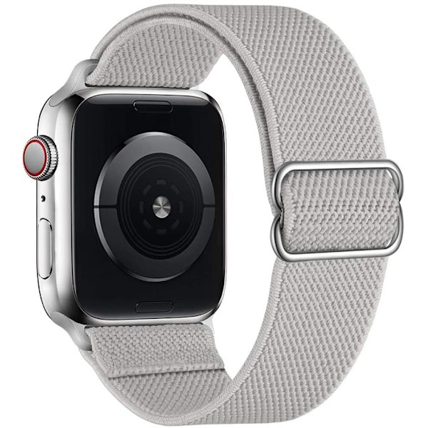 iwatch7new elastisk nylon justerbar elastisk vävd äppelrem light gray