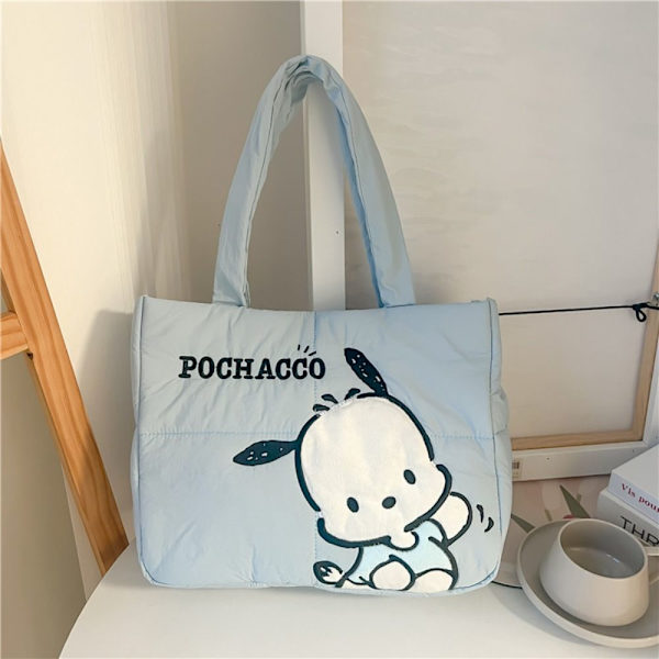 My Melody Kuromi Axelreppu Käsilaukku Kangaskassi SININEN Blue