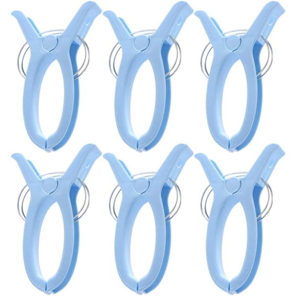 6pcs Beach Towel Clips Plastic Windproof Chair Clip Clamps