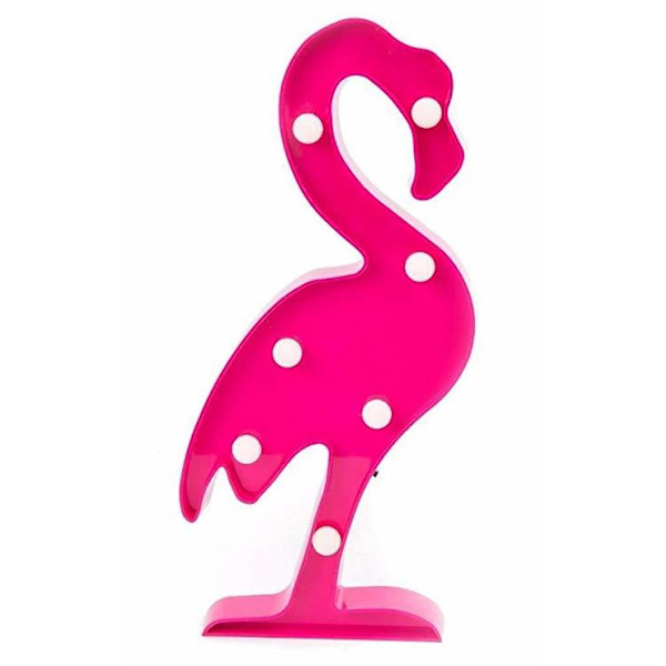 Flamingo Lampe med 6 LED-lys | Batteridrevet