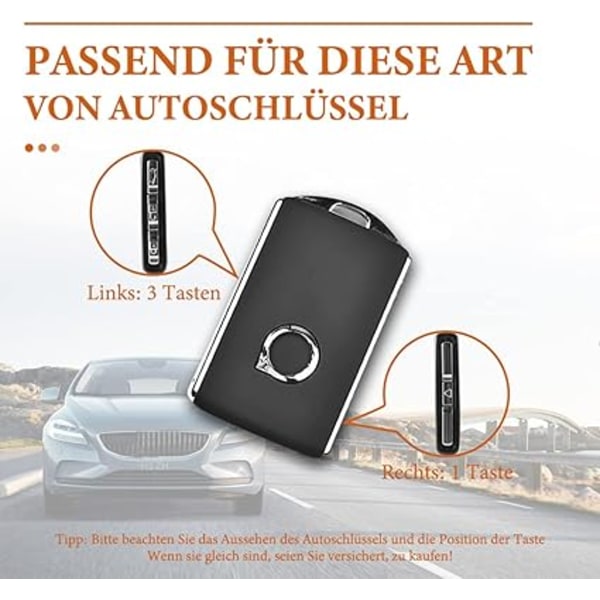 Volvo S90 V90 XC90 XC60 XC40 Bilnyckelskal Fodral Rosa