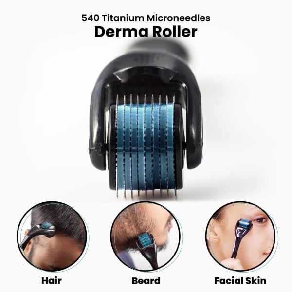 TG Skäggväxt Derma Roller 540 Titan Mikronålar 0,25mm